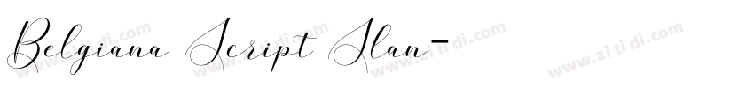 Belgiana Script Slan字体转换